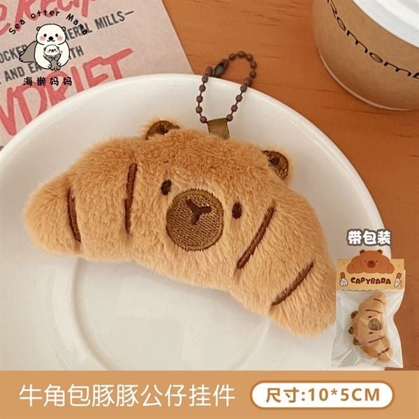  Móc khoá bông Capybara bánh 