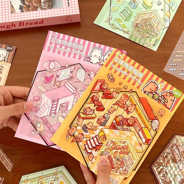  Sticker góc phòng 3/4 cửa hàng 