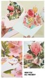  Thiệp bao thư mở bó hoa nhiều lớp 
