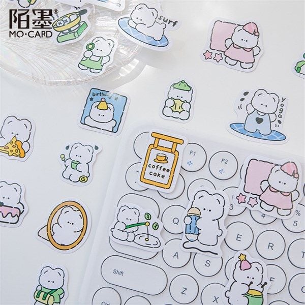  Sticker gấu béo MoCard 