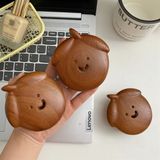  Lược gỗ massage hạt dẻ emoji 8cm 