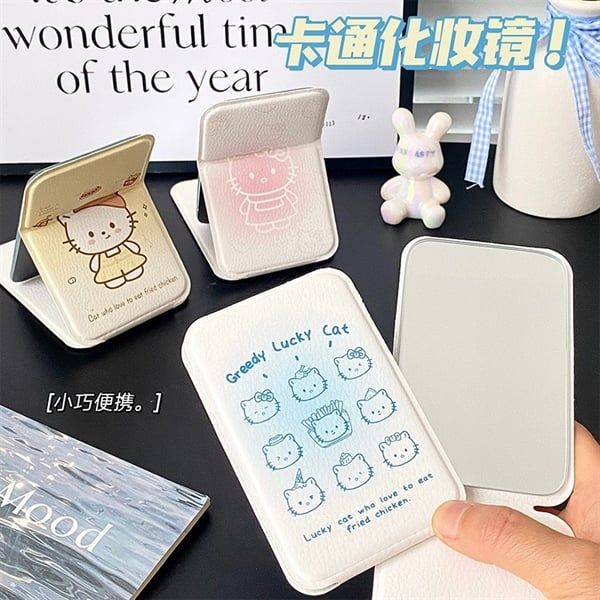  Gương gập da bỏ túi Hello Kitty 