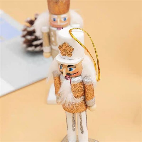  Người gỗ decor Giáng Sinh tone vàng 12cm (set 5) 