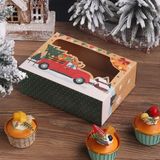  Hộp quà chữ nhật nắp trong Giáng Sinh 21x15cm 
