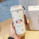  Cốc giữ nhiệt Coffee 500ml - Happy puppy chấm bi 