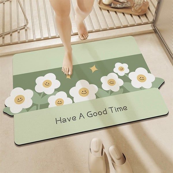  Thảm mút dẹt Hoa nhí cười 40x60cm 
