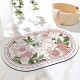  Thảm mút dẹt Hoa vintage viền chữ 40x60cm 