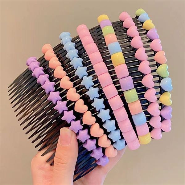  Lược cài tóc đính hình màu sắc 