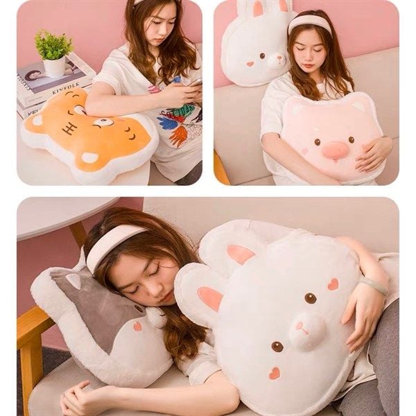  Gối thú viền lông 40cm 