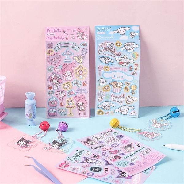  Sticker Sanrio ánh nhũ 