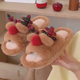  Dép lông hở mũi tuần lộc 