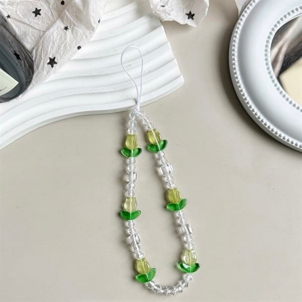  Dây charm móc điện thoại hoa tulip 