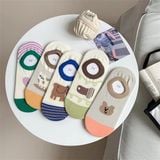 Tất lười Mekki mix màu hình vẽ dễ thương 