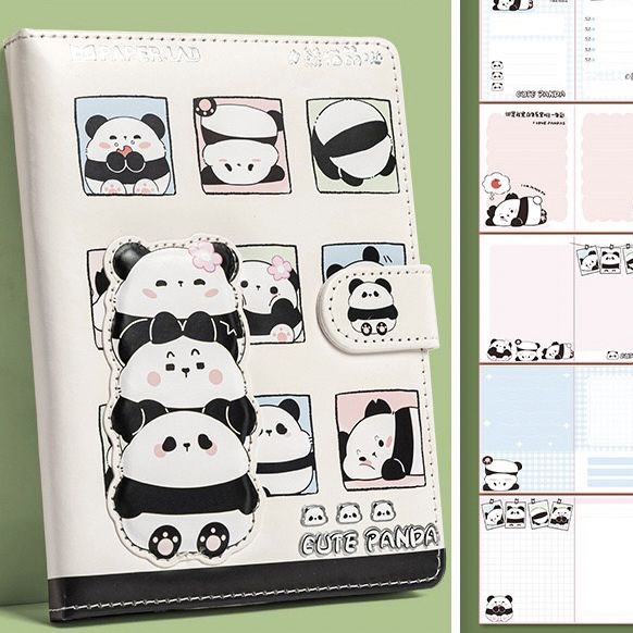  Sổ bọc da panda 13x17cm 96 trang 