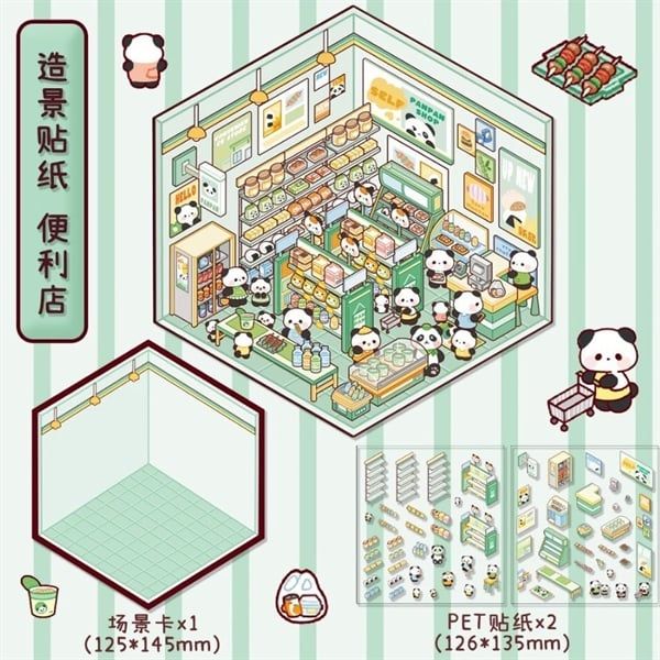  Sticker góc phòng 3/4 cửa hàng 