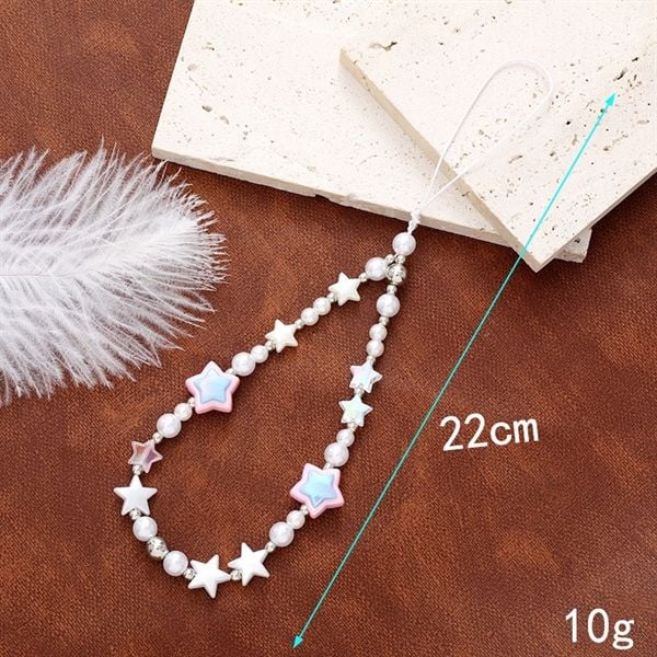  Dây charm đeo điện thoại sao béo xanh hồng 