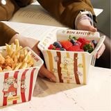  Bát popcorn vuông viền rộng 