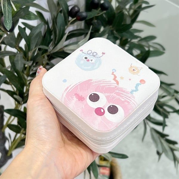  Hộp đựng trang sức vuông hình dễ thương 10cm 