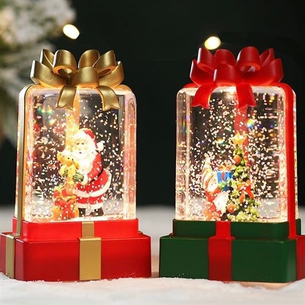  Đèn kim tuyến Giáng Sinh hộp quà 12cm 