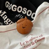  Lược gỗ massage hạt dẻ emoji 8cm 