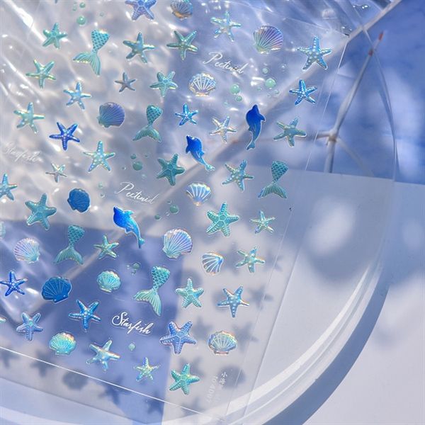  Sticker dán móng Tomoni vỏ sò cá 