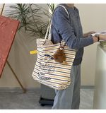  Túi tote kẻ ngang Galaxy 
