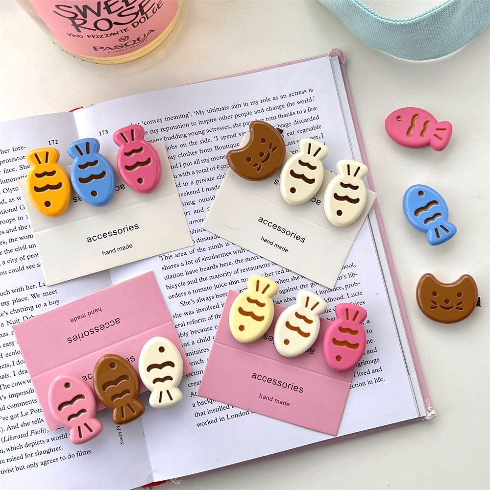  Kẹp tóc cá béo màu sắc 3c 