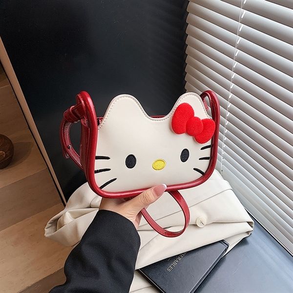  Túi da đeo chéo Hello Kitty tai nổi 