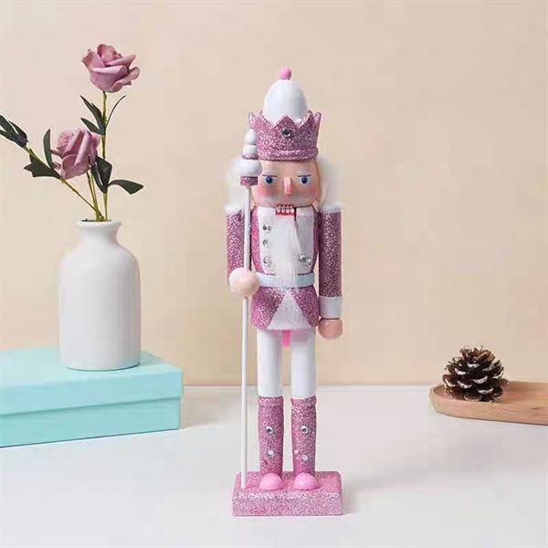  Người gỗ decor Giáng Sinh tone hồng 30cm 