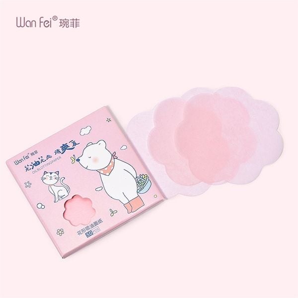  Giấy thấm dầu 50 miếng Trikeel gấu mèo 