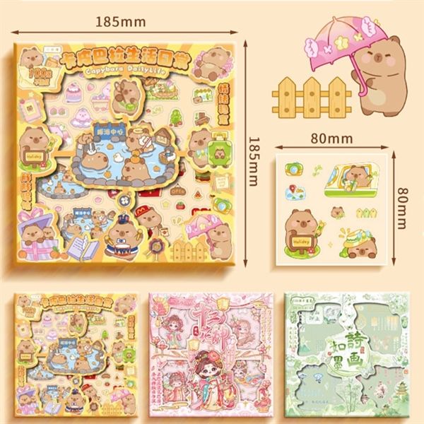  Box sticker Capybara 100 tờ 