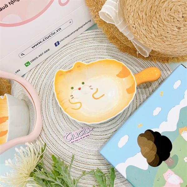  Set bát đĩa mèo Toot ombre 