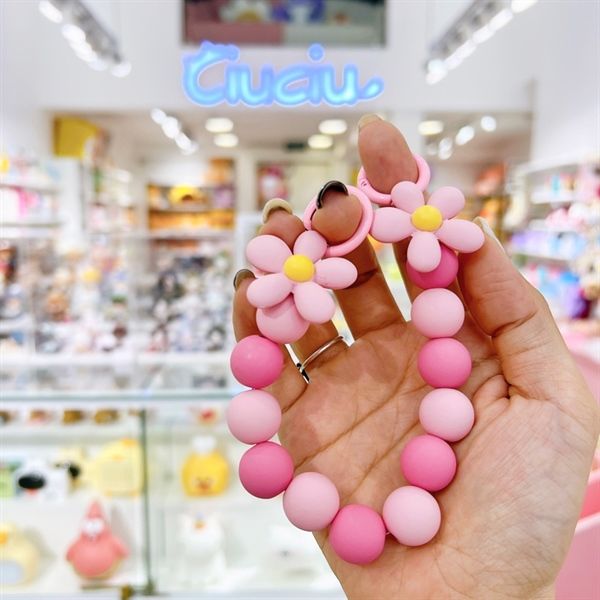  Dây charm móc khoá/điện thoại hoa 2 móc 