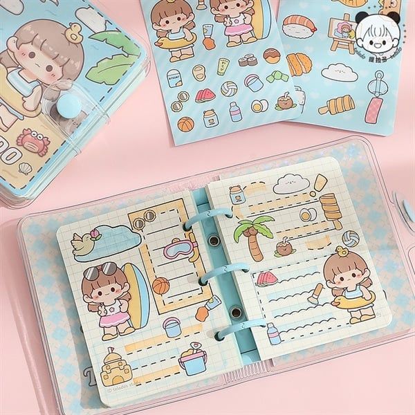  Sổ mini Telado bé gái bãi biển 80 tờ 