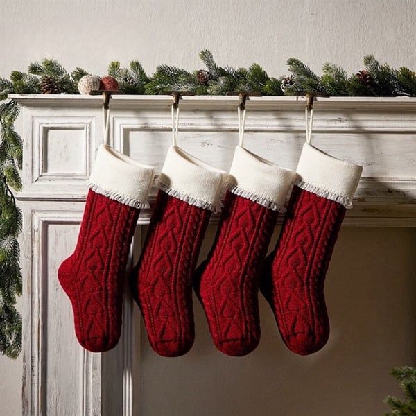  Tất len decor Giáng Sinh 45cm 