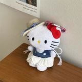  Móc khoá Hello Kitty bông mũ cói váy nhún 