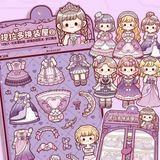  Sticker Stylist công chúa tím 9 tờ Telado 