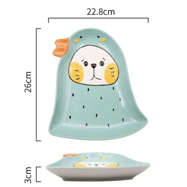  Set bát đĩa mèo cosplay vịt 