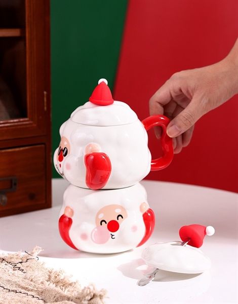  Cốc ông già Noel thìa mũ 