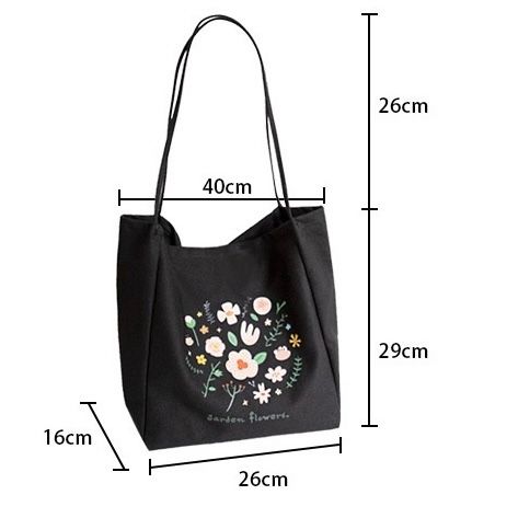  Túi tote quai mảnh vườn hoa 