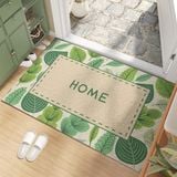  Thảm nhựa xoắn cửa ra vào lá xanh 45x75cm 