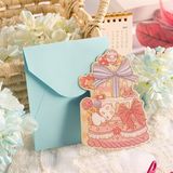  Thiệp bánh sinh nhật gấu thỏ + bao thư 