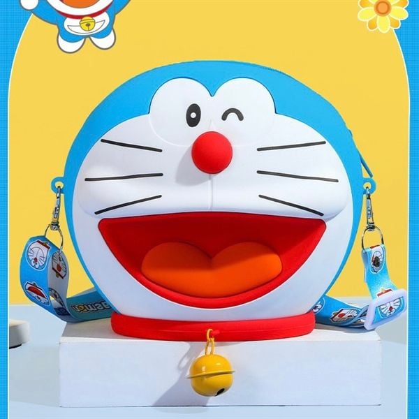  Túi silicon Doraemon đeo chuông 