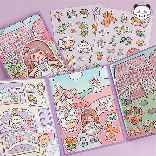  Sticker nổi nam châm 3 background bé Telado 