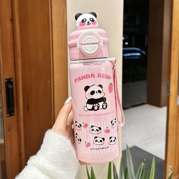  Bình giữ nhiệt gấu trúc hình nhí 600ml 