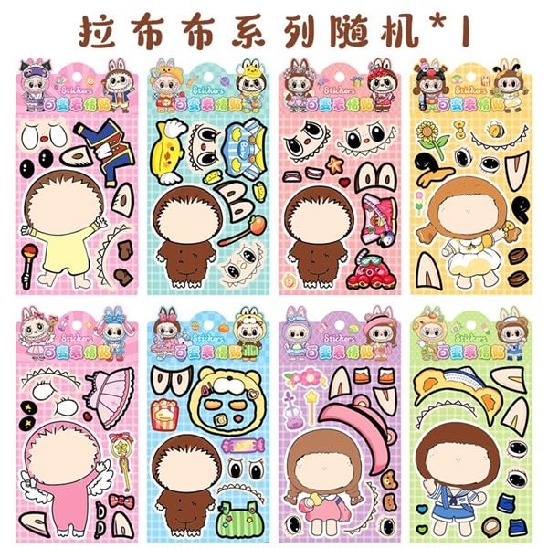  Sticker ghép bộ phận nhân vật 