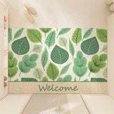  Thảm nhựa xoắn cửa ra vào lá xanh 45x75cm 