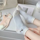  Tất Xiaohesi cổ ngắn cún xúc xích 