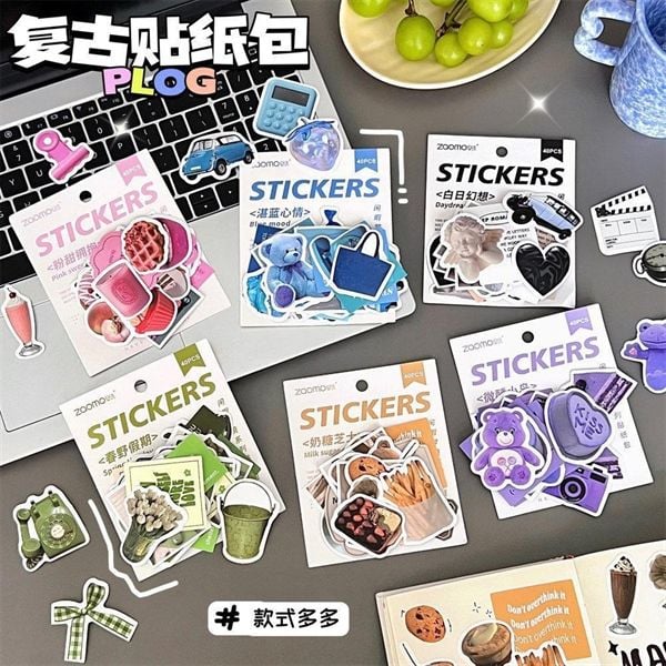  Sticker Zaomo vật dụng 40 miếng 