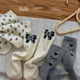  Tất cao cổ 3 đôi nơ Kid (Freesize >4tuổi) 